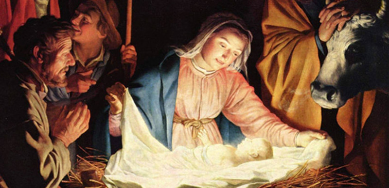 Rembrandt: Anbetung der Hirten (Ausschnitt, 1646) - 